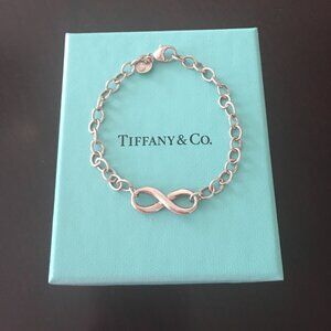 Tiffany & Co. Sterling Silver Infinity 7" Chain Link Bracelet